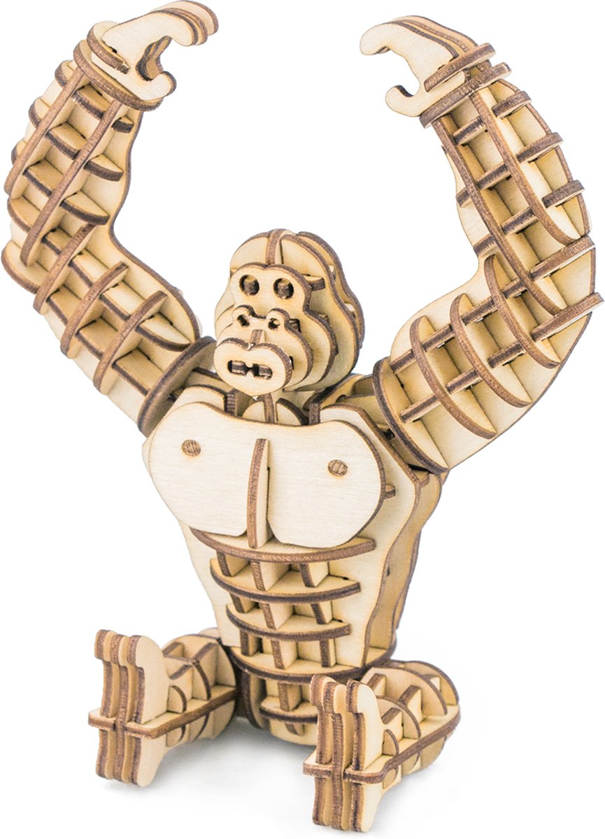 Modern 3D Wooden Puzzel Gorilla