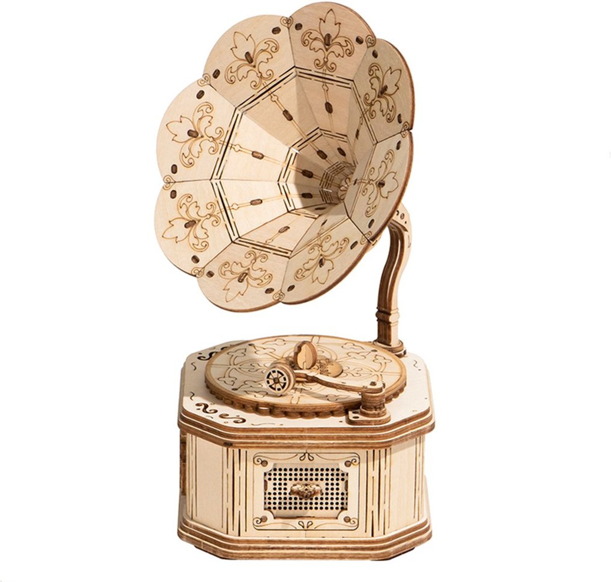 Modern 3D Wooden Puzzel Gramophone