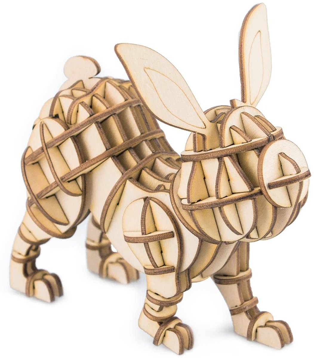 Modern 3D Wooden Puzzel konijn