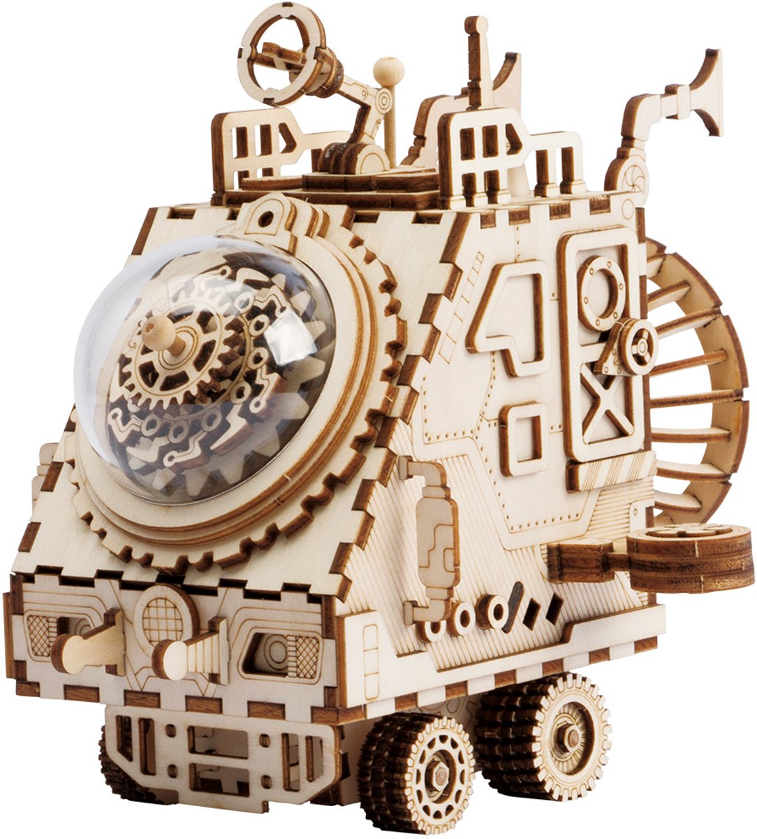 Robotime AM681 3D houten puzzel muziekdoos Spaceship