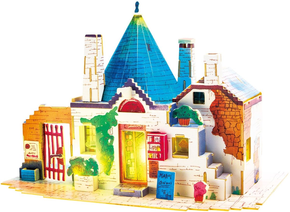 Robotime Lente in Italië SJ302 - Houten Modelbouw - Miniatuur Huis met LED licht - DIY
