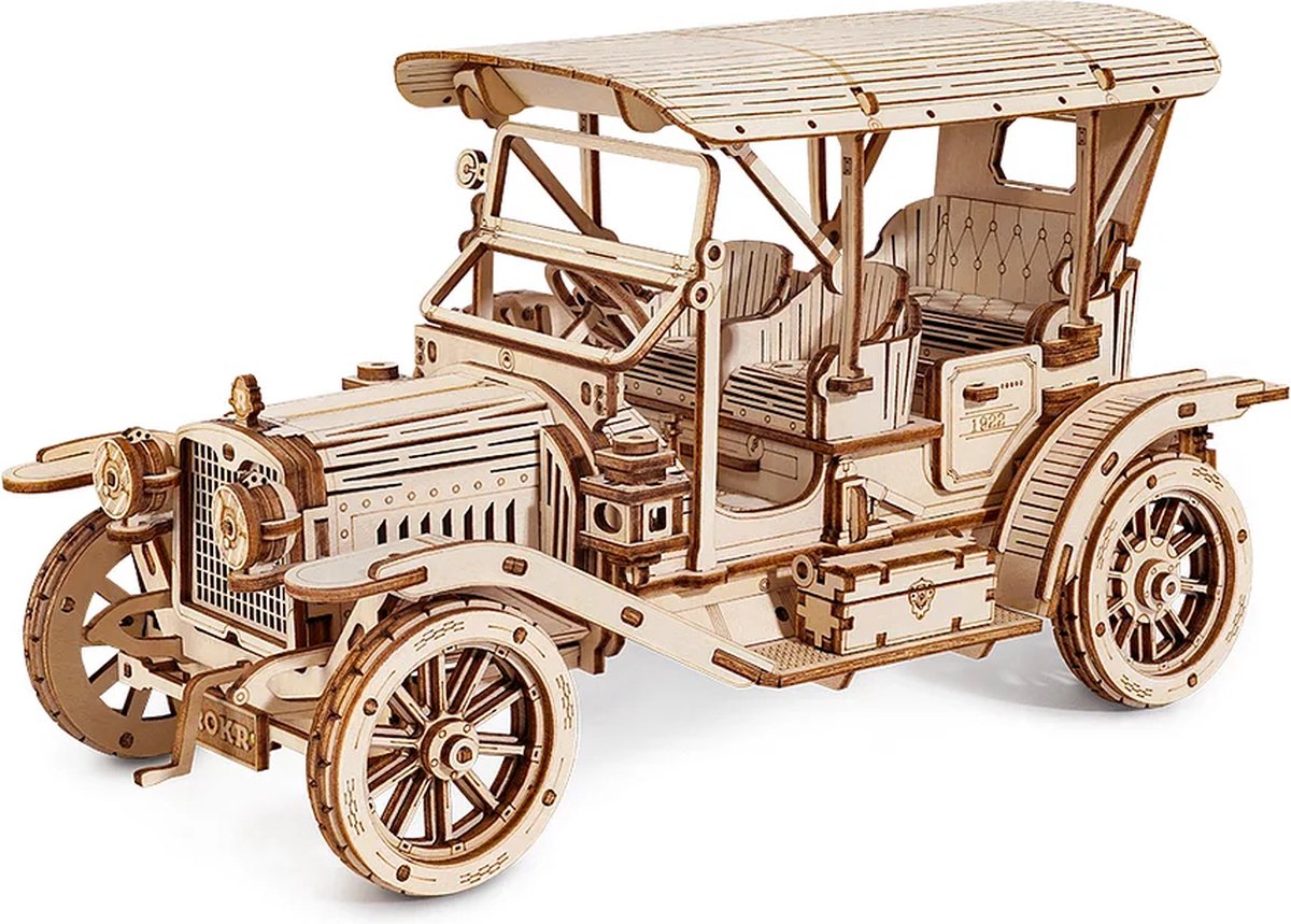 Robotime ROKR Vintage / Classic Car MC801 - Klassieke auto - Houten 3D puzzel - Knutselen - Hobby - Volwassenen - 6946785119138
