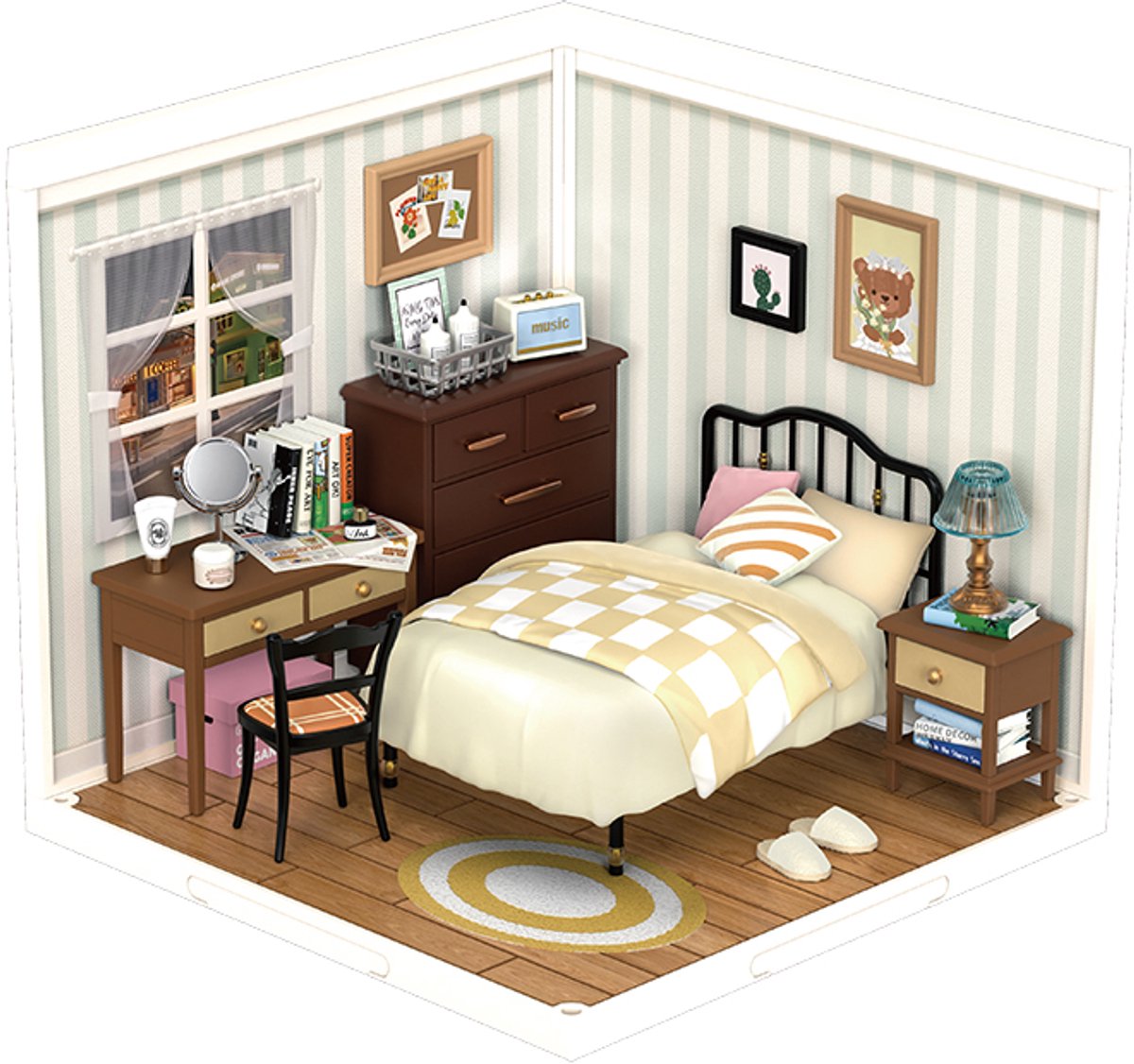 Robotime Rolife Sweet Dream Bedroom - DW009 - Knutselen - DIY - Miniatuur - Hobby - Miniatuurhuisje - Creatief