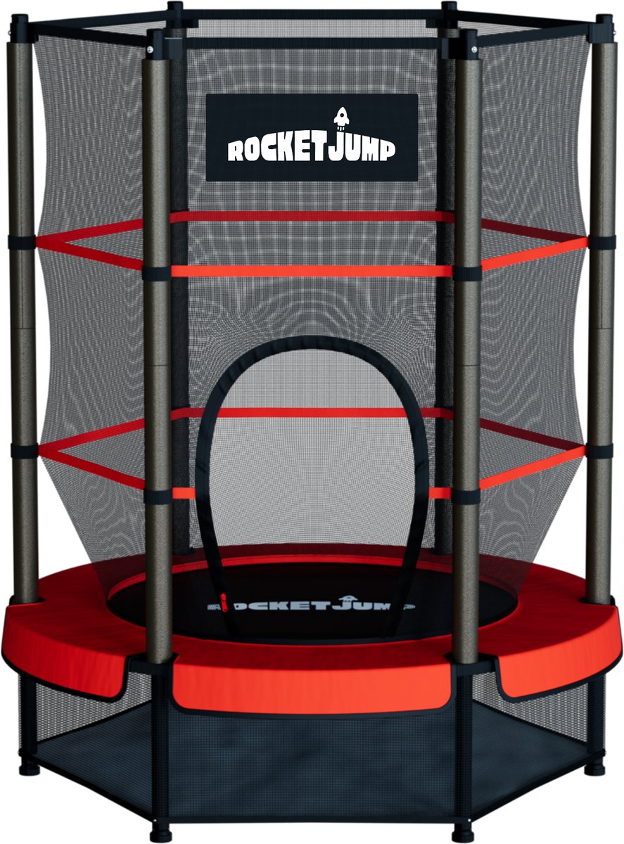 RocketJump LF14 Trampoline - Inclusief veiligheidsnet - Kindertrampoline 140 cm - Rood