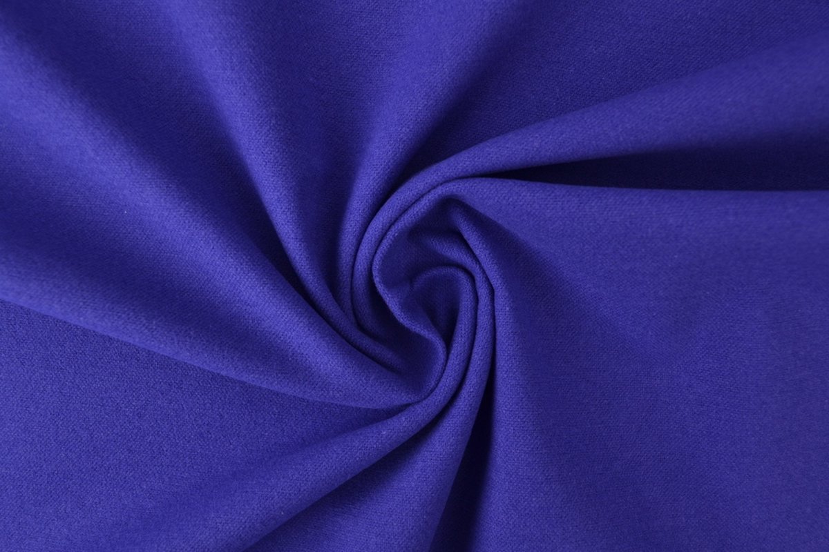 10 meter molton stof - Donkerblauw - 100% katoen - Molton stof op rol