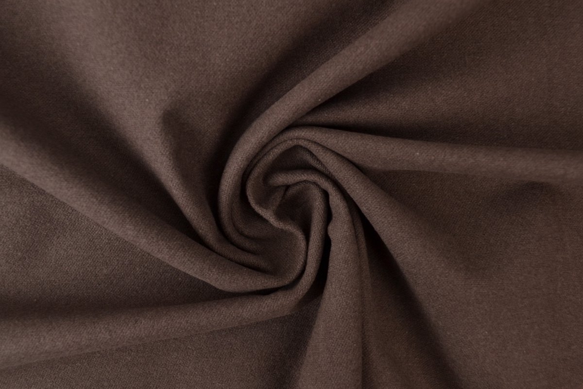 50 meter molton stof - Bruin - 100% katoen - Molton stof op rol
