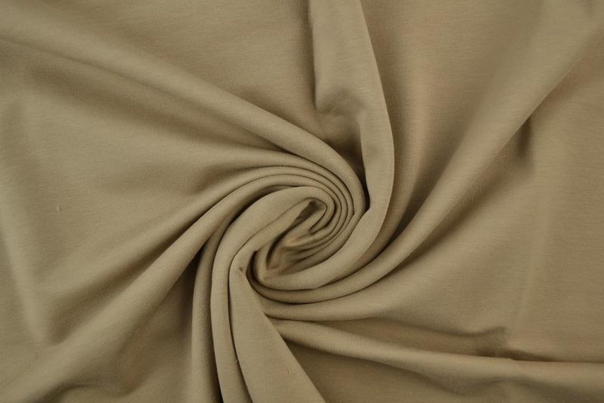 French terry stof - Taupe - 10 meter
