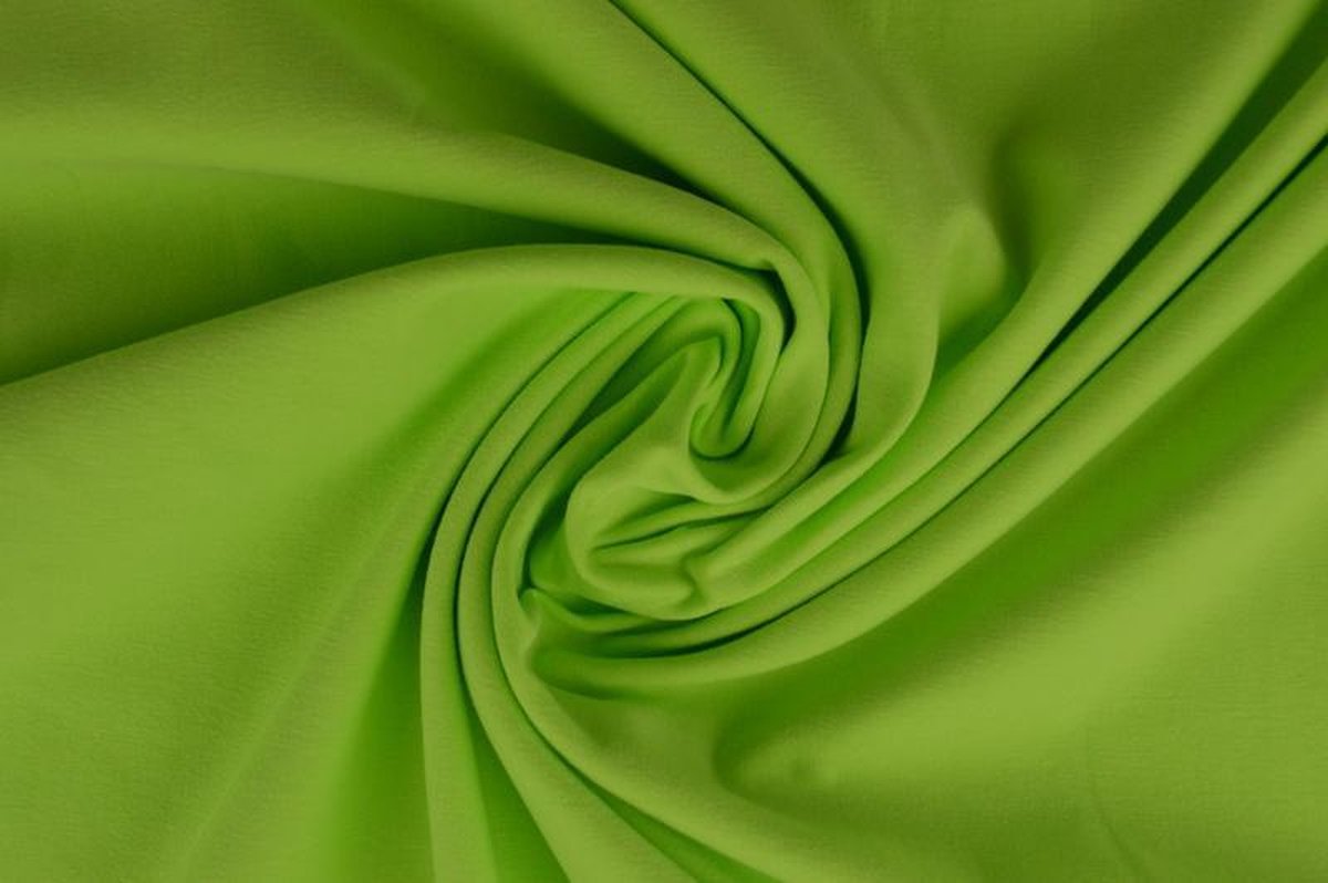Katoen tricot stof - Limoengroen - 10 meter