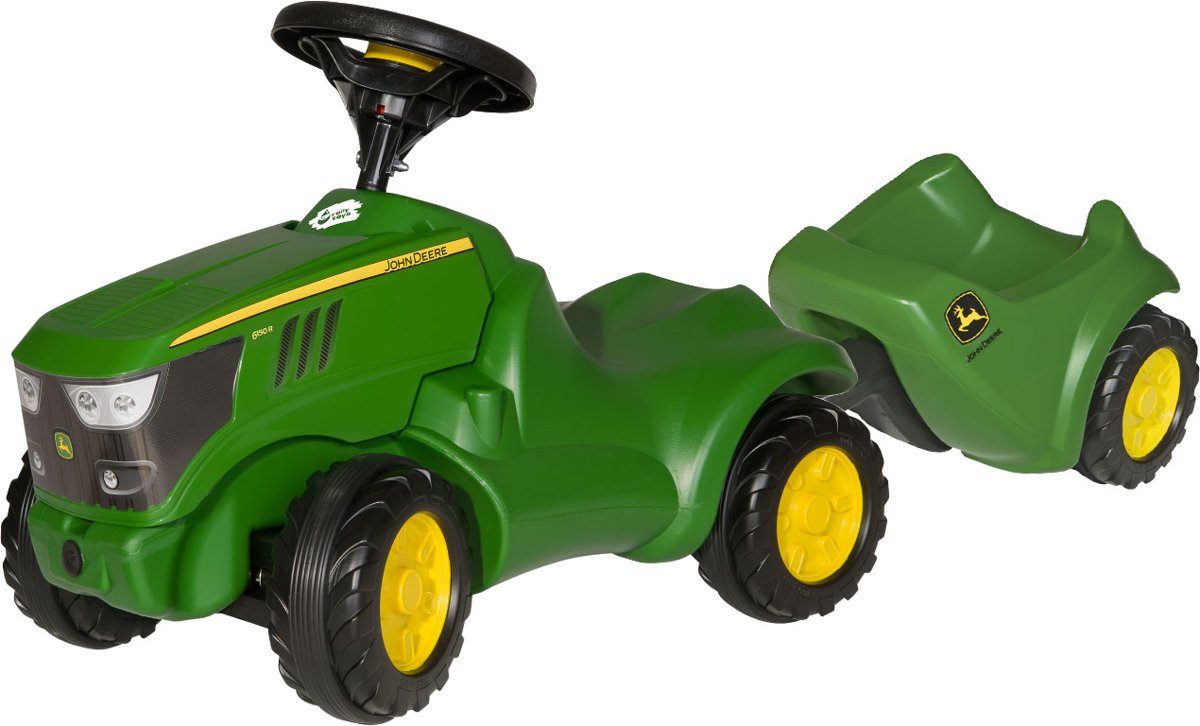 Rolly Toys - Minitrac Looptractor John Deere met Aanhanger
