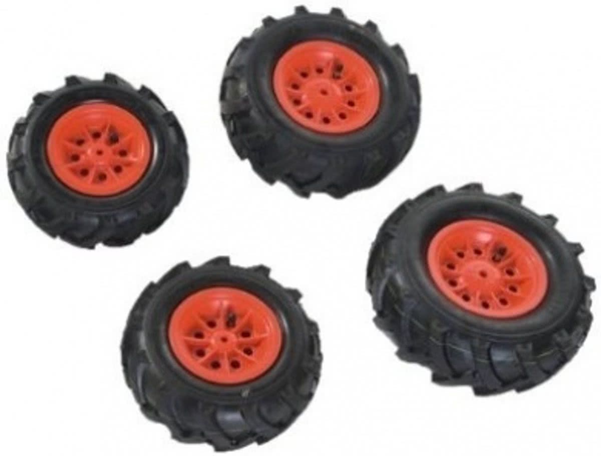 Rolly Toys 409853 4 Luchtbanden voor RollyJunior en RollyFarmtrac Tractoren Rood