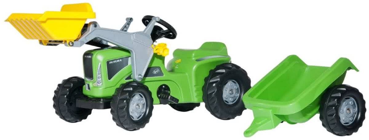   630035 RollyKiddy Futura Tractor met Lader en Aanhanger