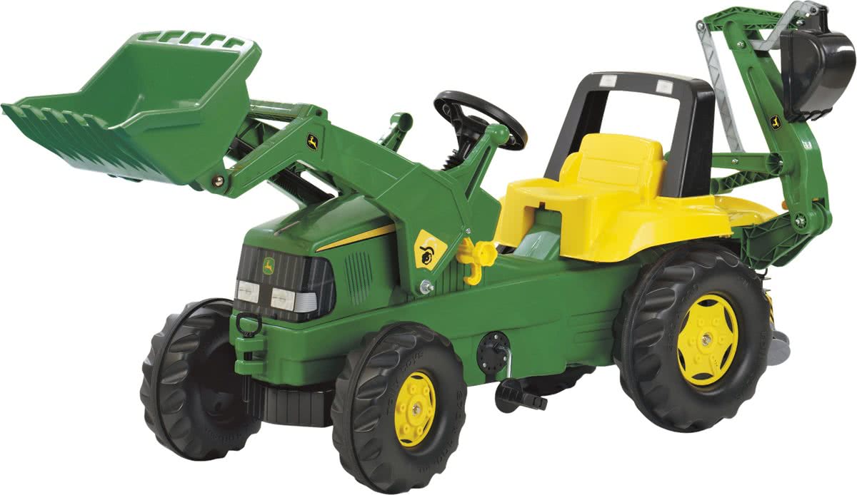   Rolly Junior John Deere -   met Frontlader en Graafmachine