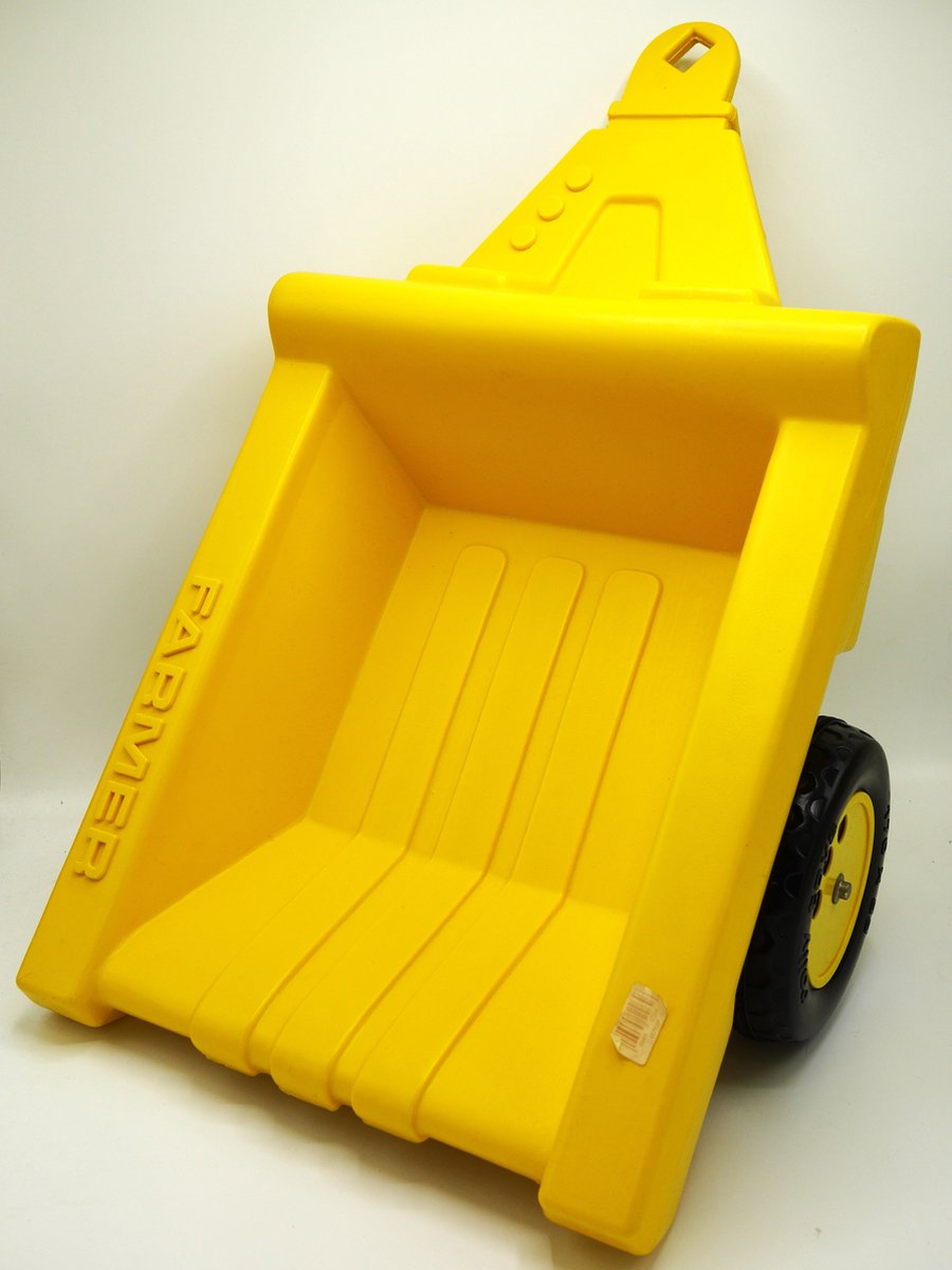 Rolly toy aanhanger geel dubbelwandig.