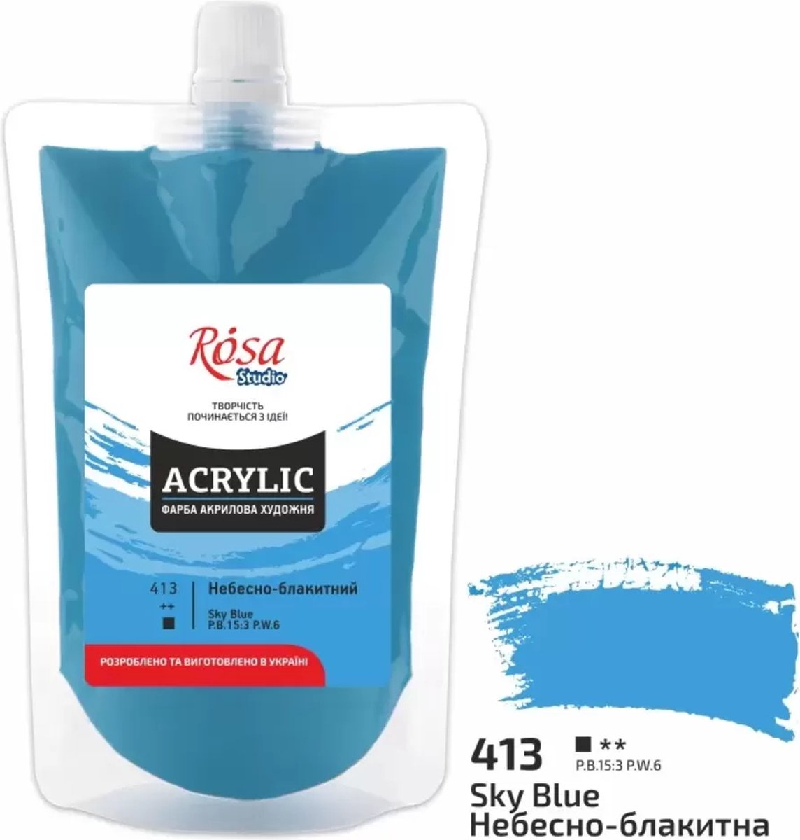 Rosa Studio - Acrylverf Soft Pack - 200 ml - 413 Sky Blue