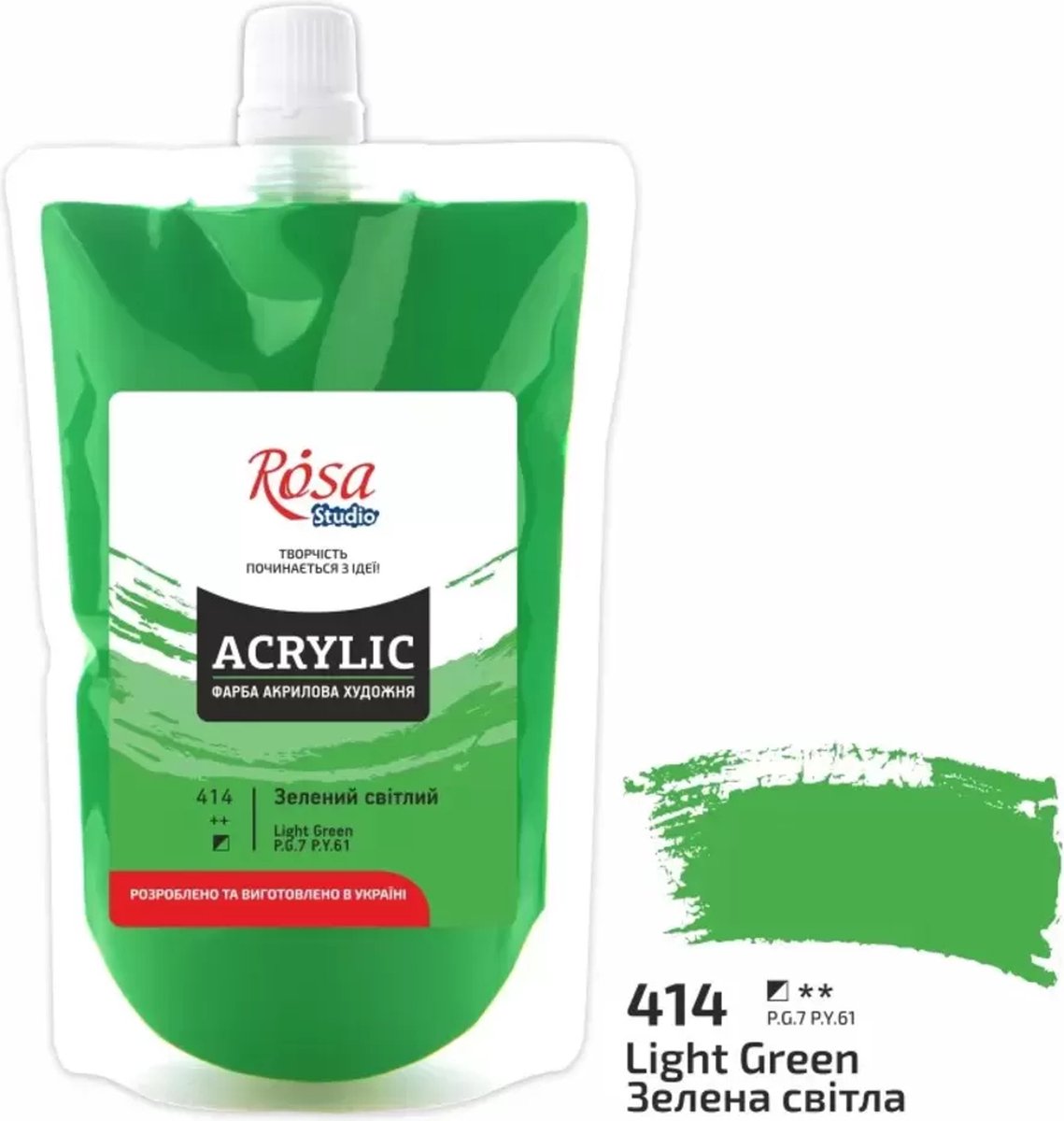 Rosa Studio - Acrylverf Soft Pack - 200 ml - 414 Light Green