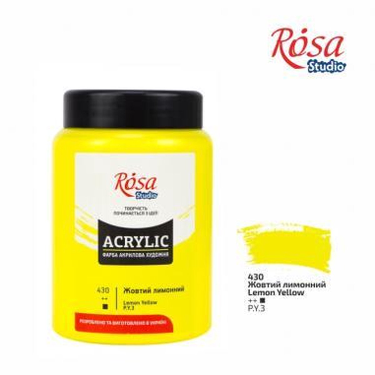 Rosa Studio Acrylverf 400 ml 430 Lemon Yellow