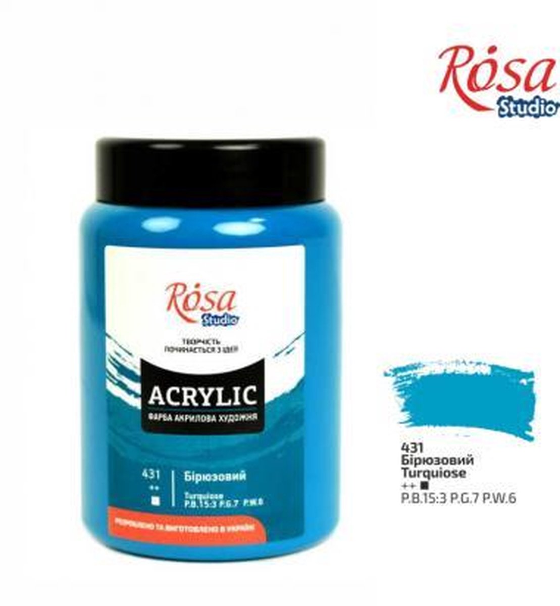 Rosa Studio Acrylverf 400 ml 431 Turquiose