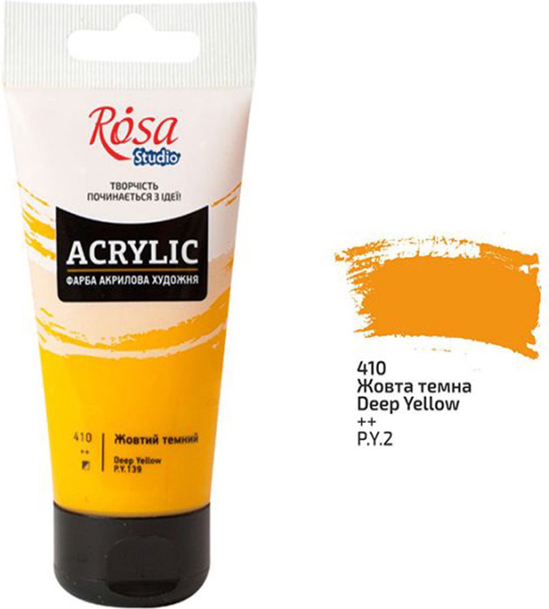 Rosa Studio Rosa Studio Acrylverf 75 ml 410 Deep Yellow.