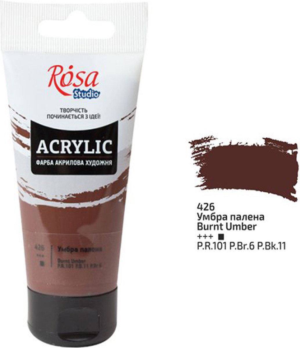 Rosa Studio Rosa Studio Acrylverf 75 ml 426 Burnt Umber.