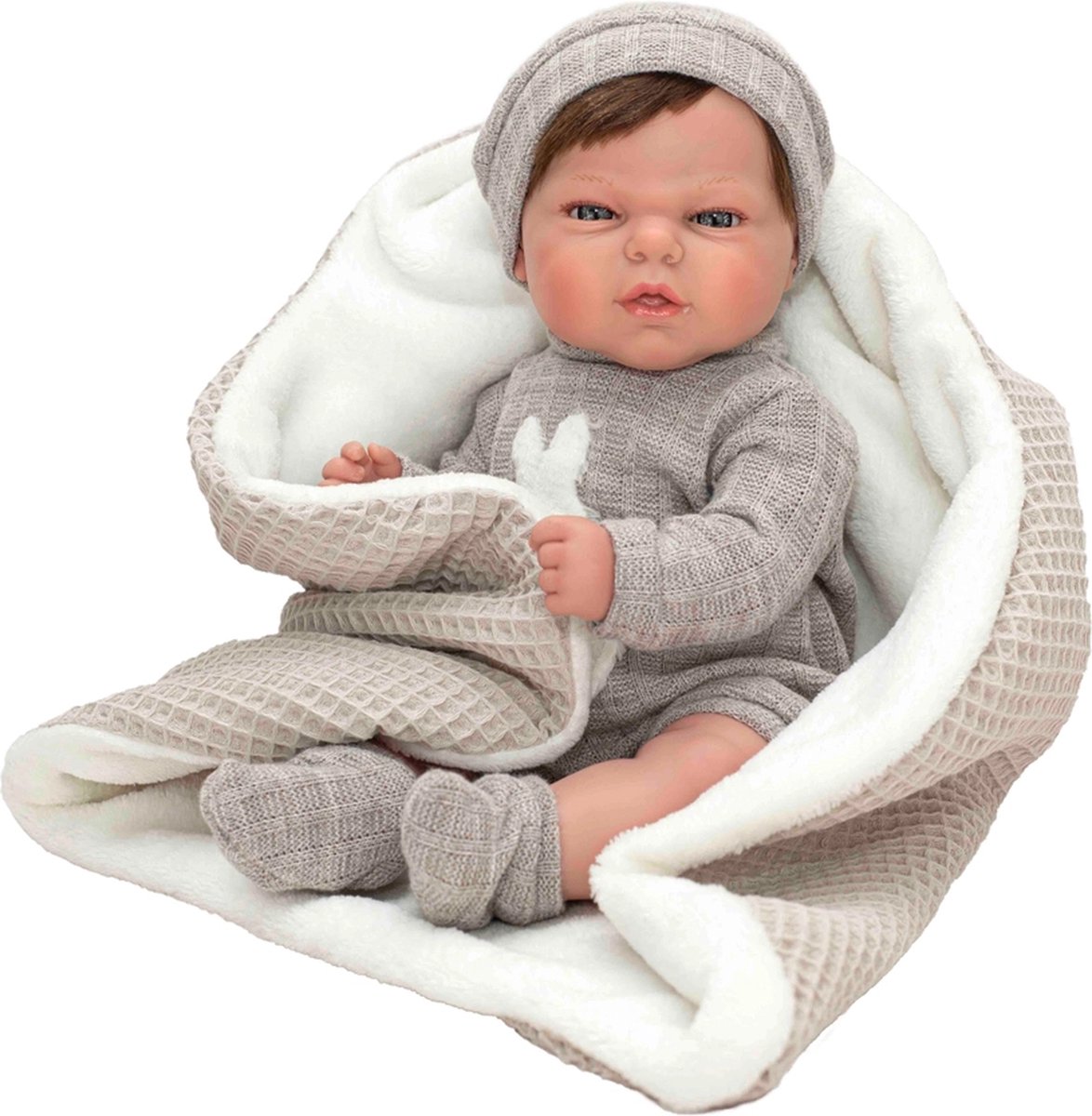 RosaToys Babypop Roma Grijs 40 cm