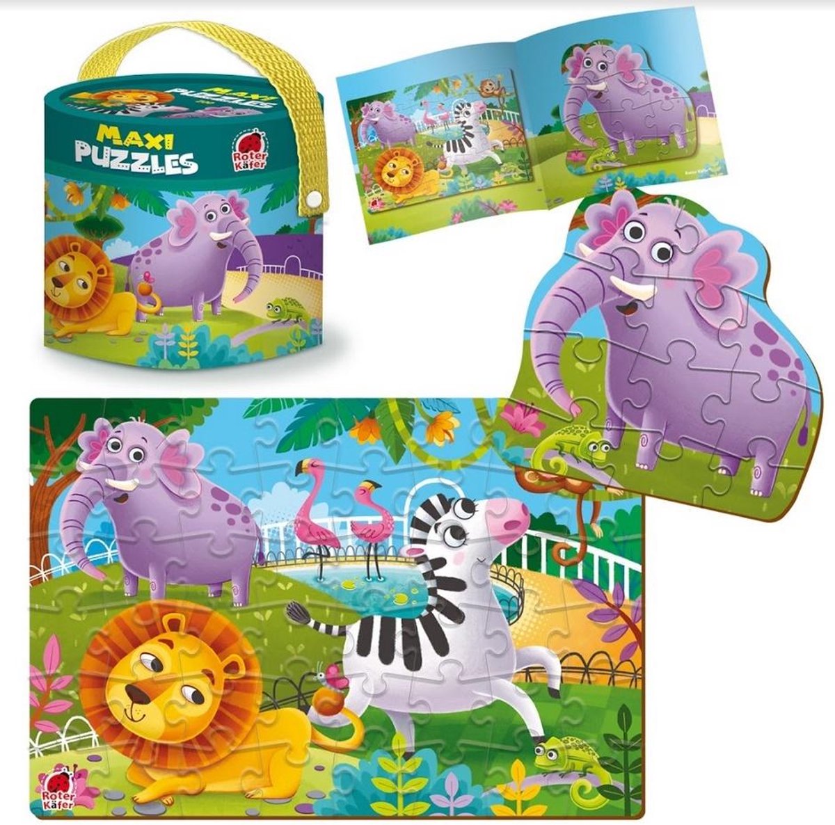 2-in-1 Maxi Zoo puzzel RK1080-02 - Puzzle 2w1 maxi ZOO RK1080-02