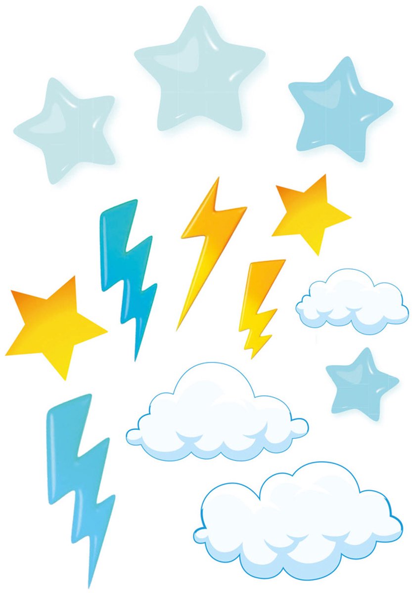 Strijkvlokken voor DIY stoffen schooltassenhanger, Wolkenparadijs