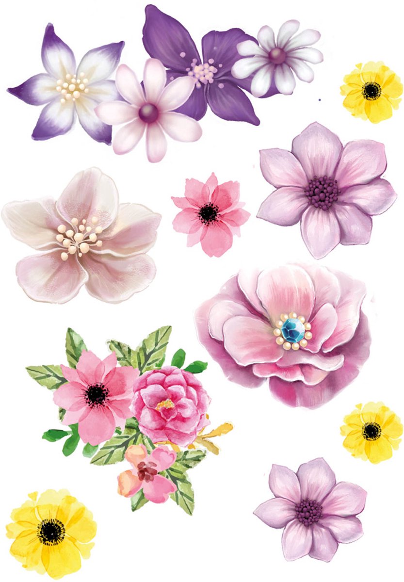 Strooiornament bloemen voor knutseltassen