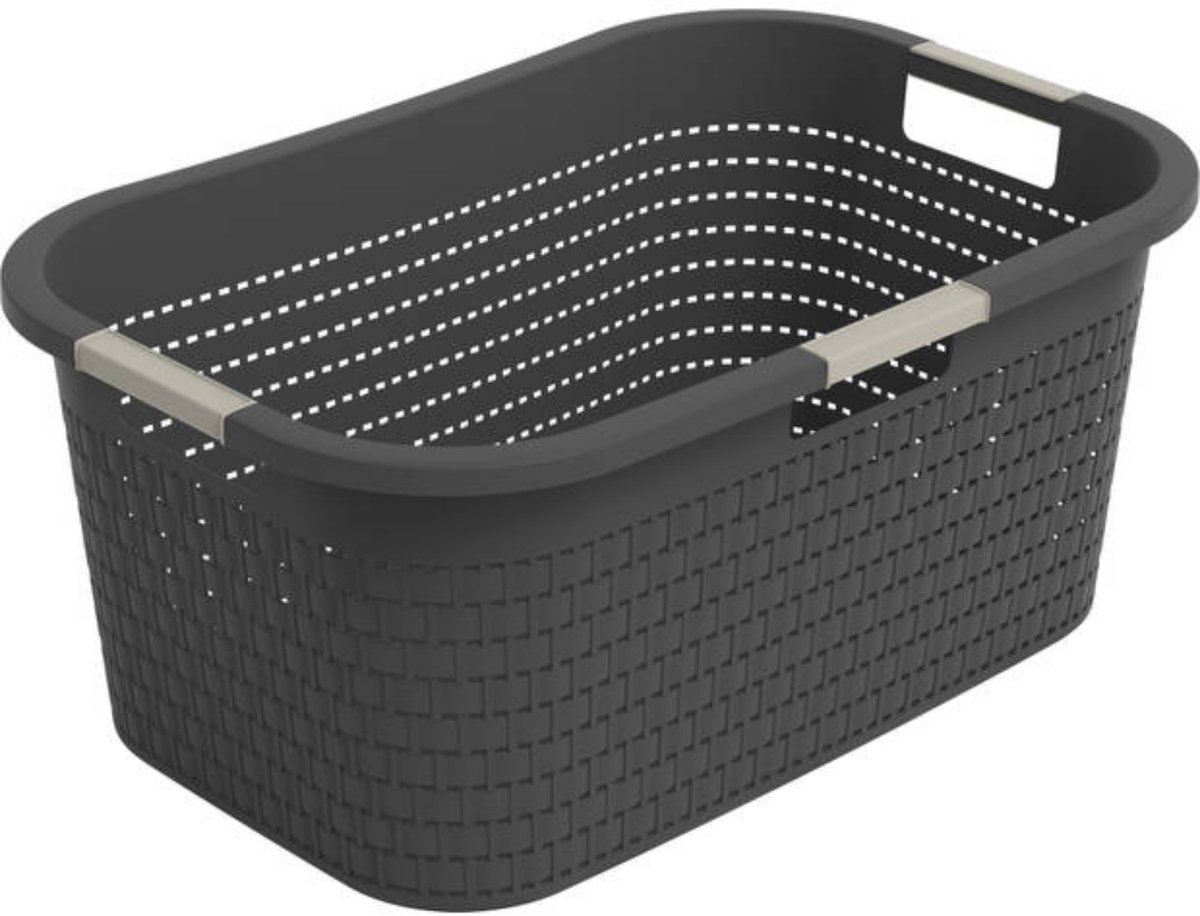 Rotho Country Wasmand 40L Antraciet