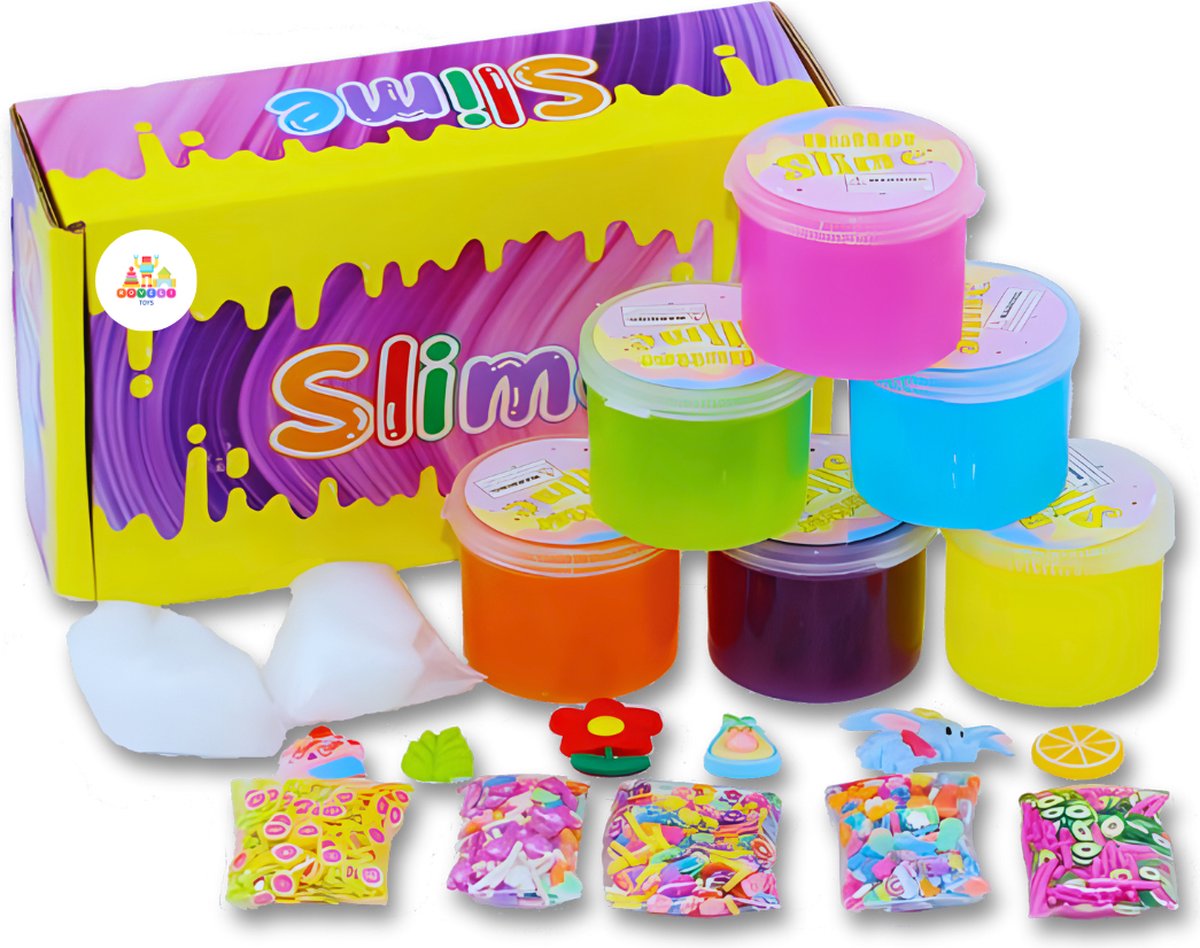  ® Slijm – Heldere Slijm kit – 21 onderdelen - Slime – Speelslijm – Squishy – Slijm Fluffy – Butter Slime - Educatief Speelgoed – Motoriek Speelgoed