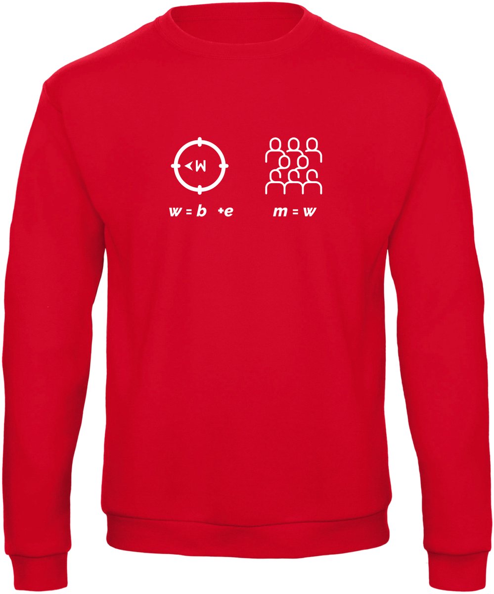 Foute kersttrui rood Beste wensen XL