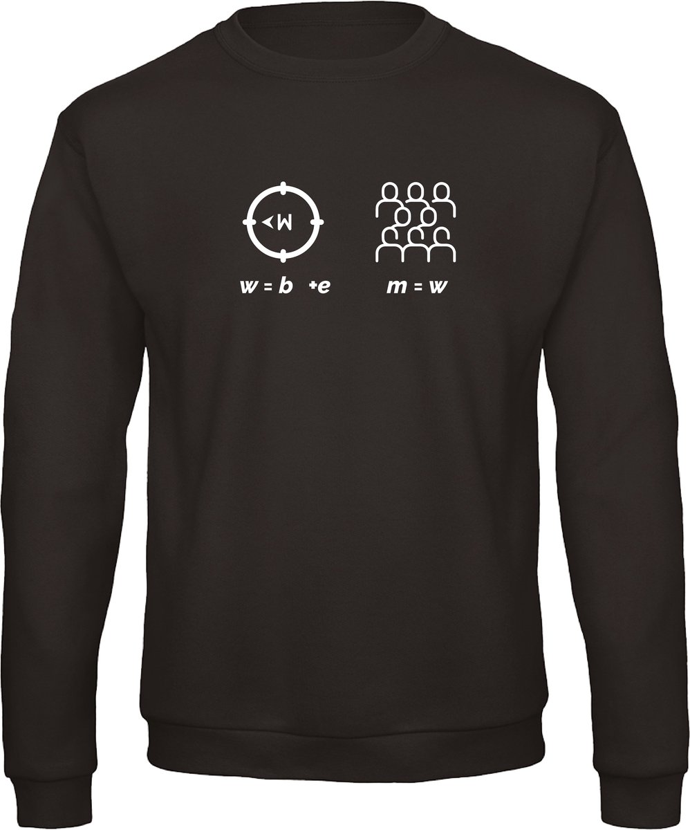 Foute kersttrui zwart Beste wensen M