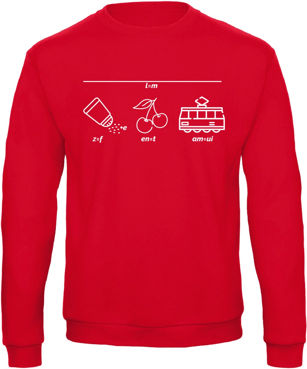 Mijn foute kersttrui - Rebus - Sweater - rood - M