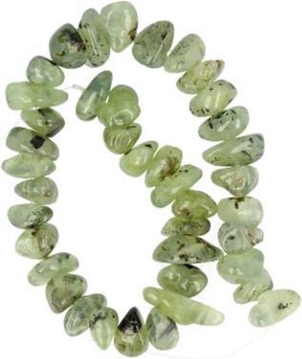 Ruben Robijn Prehniet nugget kralen streng