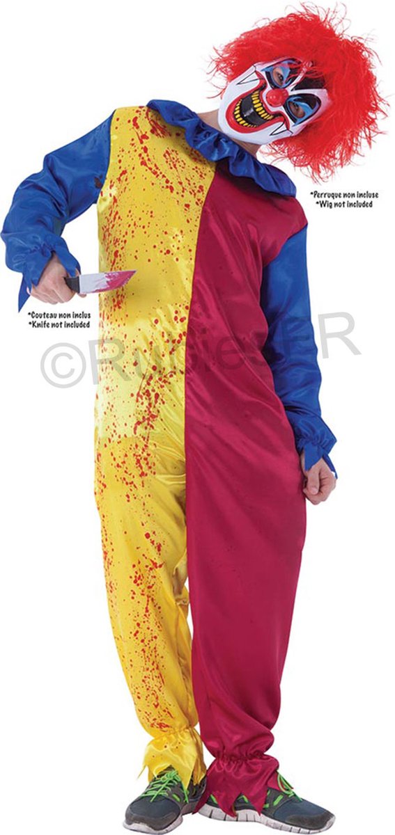 Halloween Griezel Clown Jumpsuit voor kind MAAT 140-152