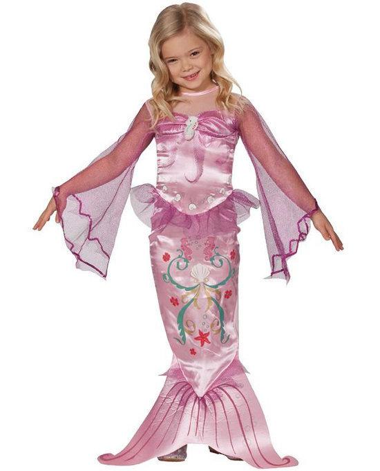 Kinderkostuum Roze Zeemeermin - Maat S