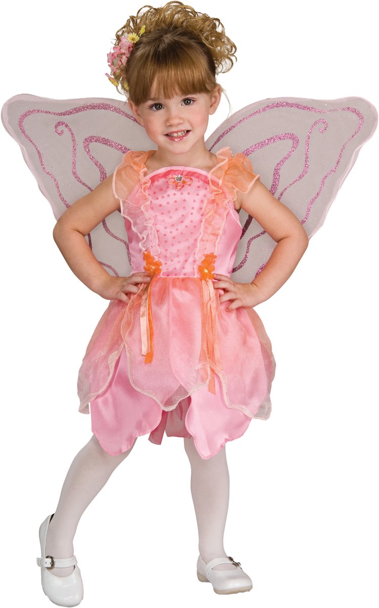 Pink Fairy Dress Kinderkostuum -   - Maat 3-4 Jaar