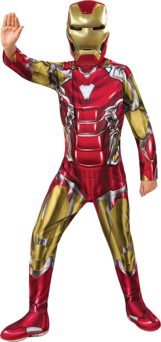   - Iron - Man - Iron - Man Kind - rood,goud,zilver - Maat 104 - Carnavalskleding - Verkleedkleding