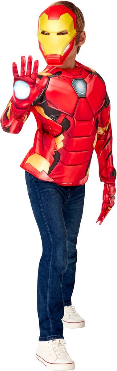   - Iron - Man - Meester In Mechanica Iron Man Kind Kostuum - Rood - One Size - Carnavalskleding - Verkleedkleding