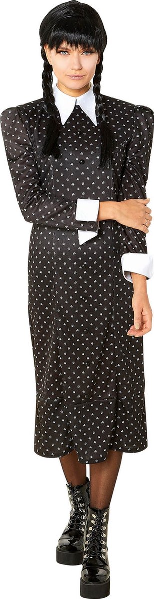   - Wednesday jurk volwassen (maat S) - Carnaval - Wednesday Addams kostuum - Wednesday jurk