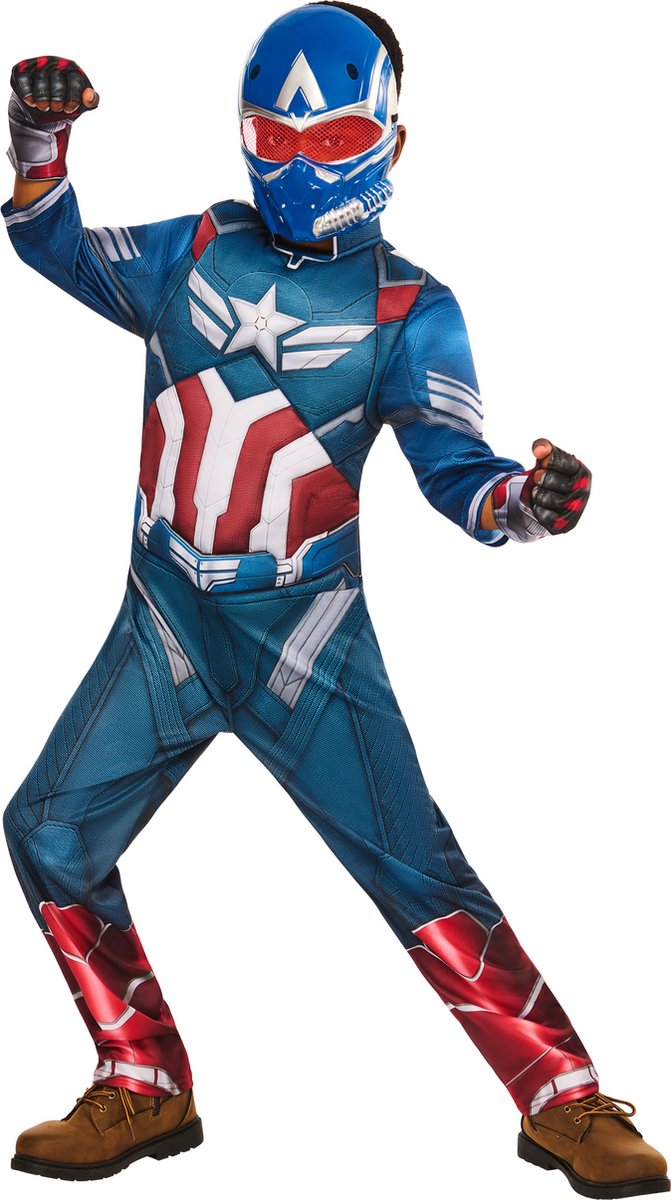 Superhelden Verkleedpakje Kind Captain America Brave New World Deluxe Maat 122-128