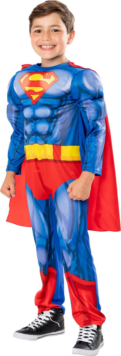 Superman Licentie Gespierd Lichtblauw - Kinderen - Maat 116-128