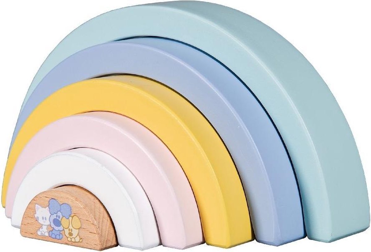 Rubo Toys Woezel en Pip Baby Regenboog