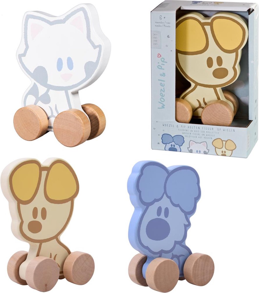   houten trekfiguur Buurpoes 18 cm