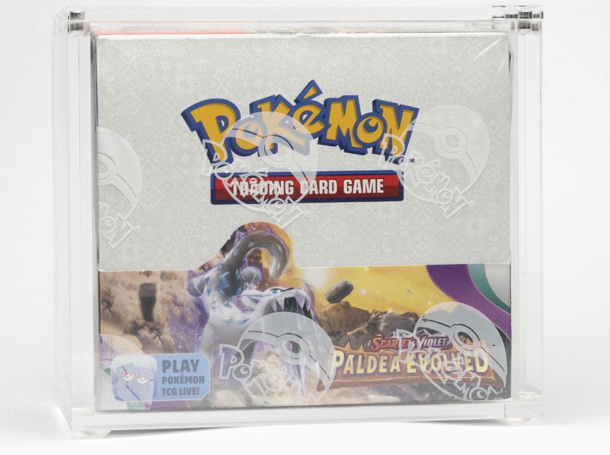   - Premium Booster Box Display Case - for Booster Box met 6 sterke magneten op de deksel - Inclusief zachte beschermnopjes - Acryl case - BB