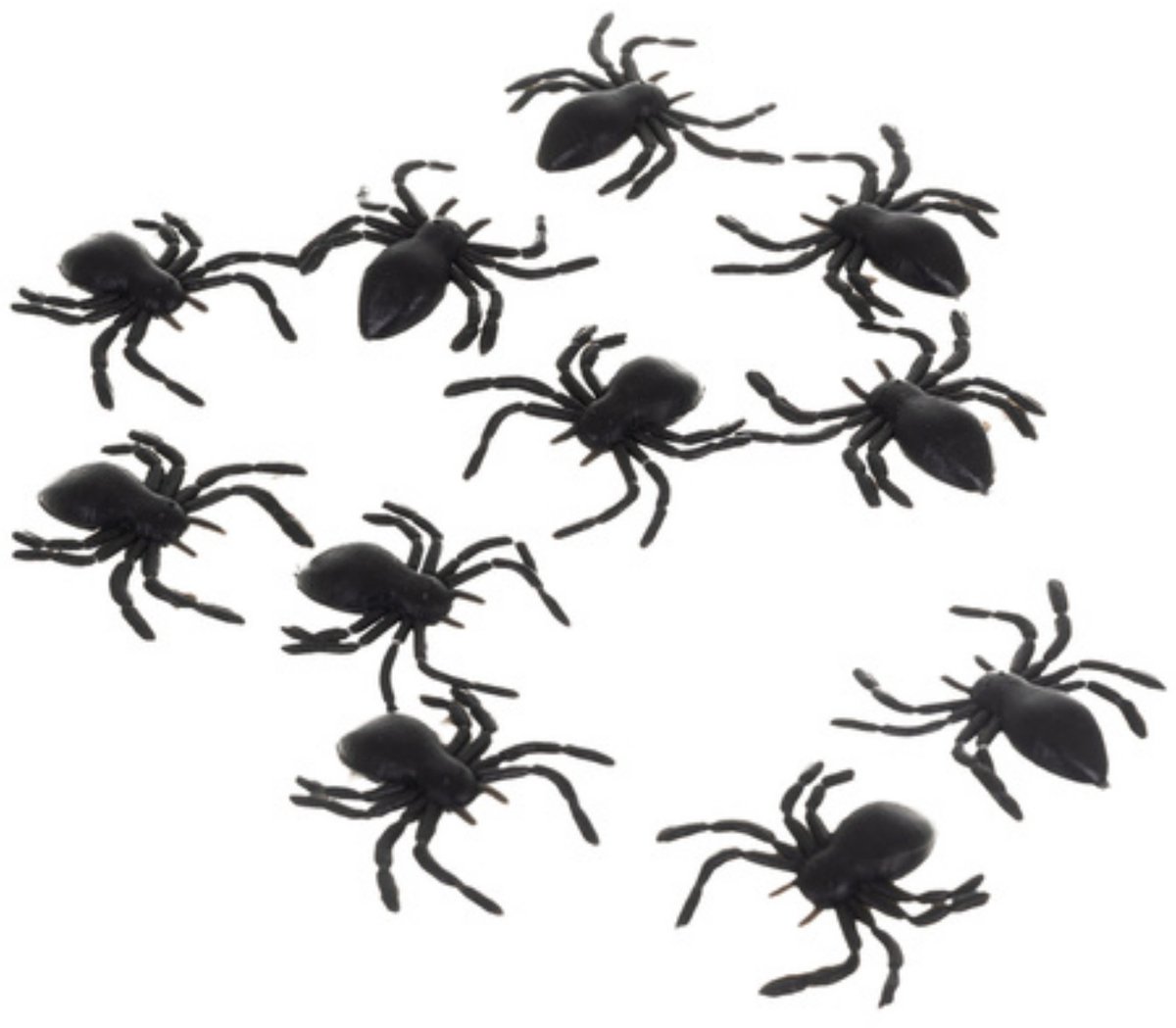 Ruhhy Nep spinnen/spinnetjes -50x st - zwart - 3 cm -Horror/griezel thema decoratie beestjes
