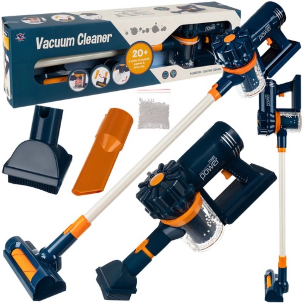 Ruhhy Speelgoed Stofzuiger - Blauw - Draaibare Kop en Realistisch Geluid