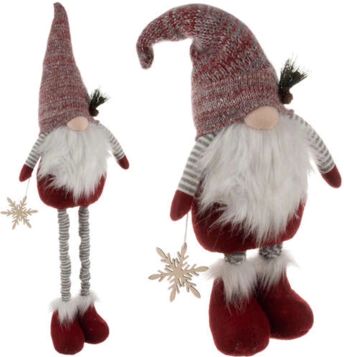 Ruhhy Telescopische Kerstgnome 82cm - Flexibele en Feestelijke Decoratie