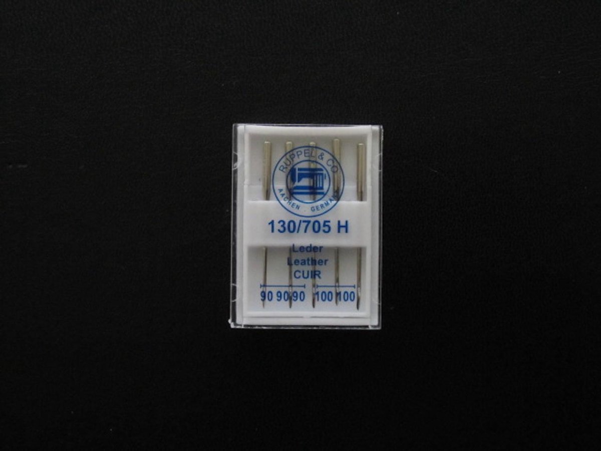 Ruppel&Co Aachen Germany - naaimachinenaalden leer en leder - 90/90/90/100/100 - 130/705 - 5 naalden voor naaimachine
