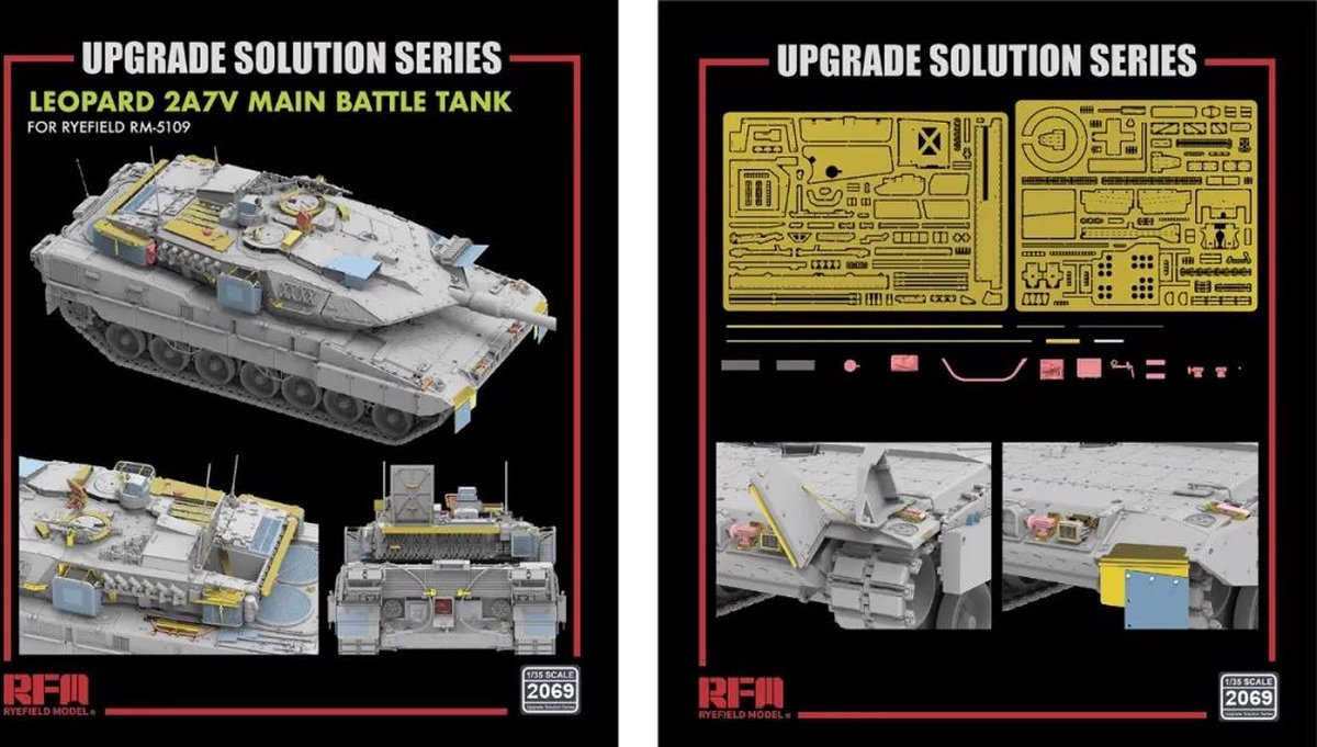 Rye Field Model Modelbouwpakket - 2069 Upgrade set voor RFM5109 - Tank Leopard 2 A7 Accessoires set - 1:35 -