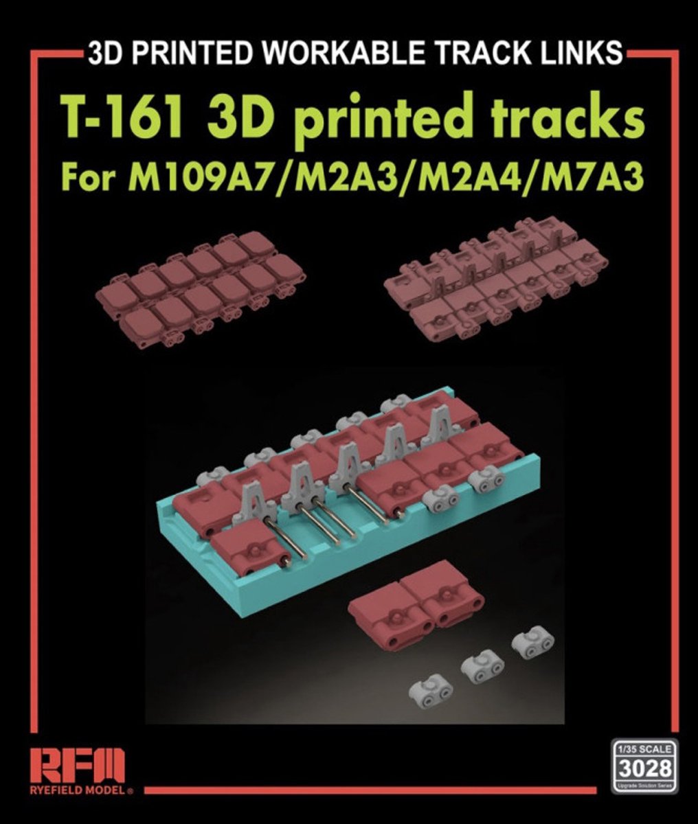 Rye Field Model Modelbouwpakket - 3028 T-161 werkbare tracks (3D-geprint) voor M109A7/M2A3/M2A4/M7A3 Accessoires set - 1:35 -